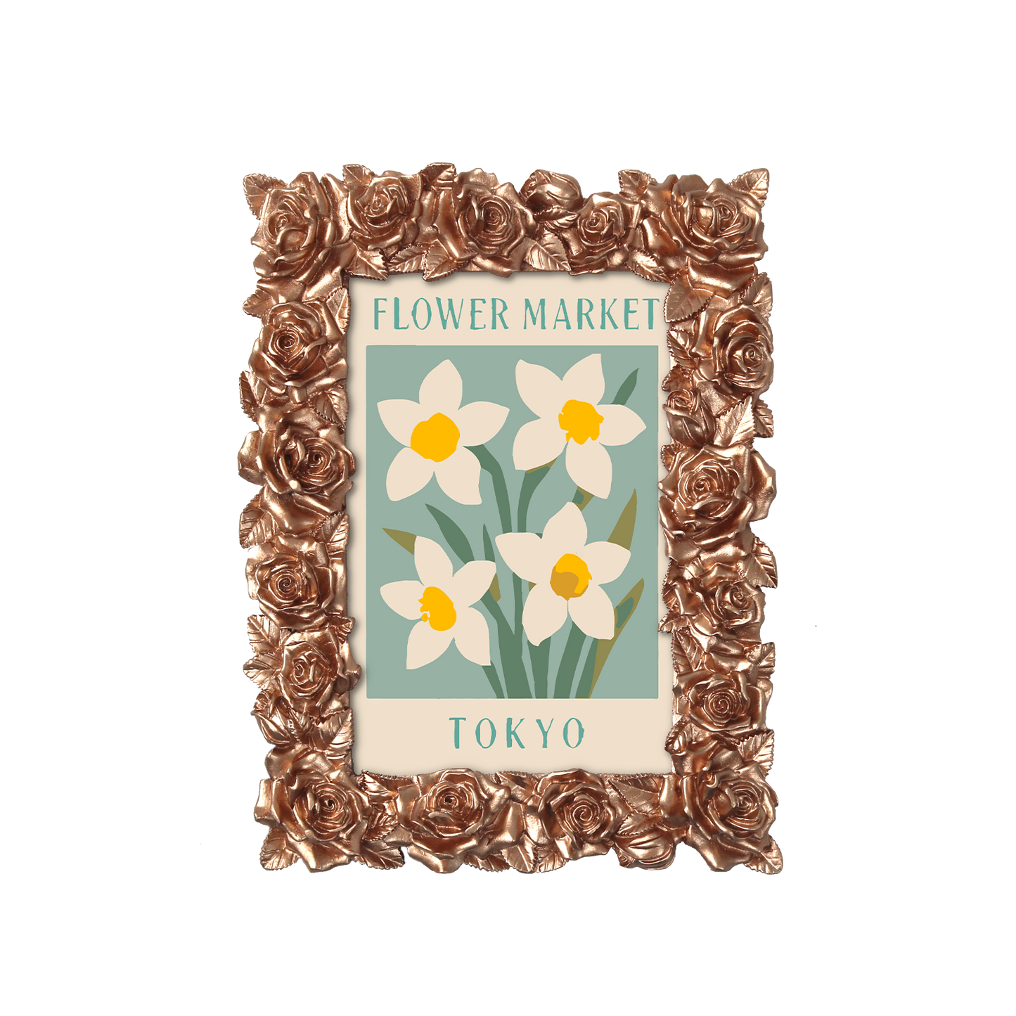 Tokyo Flower Market framed mini paint by numbers featuring elegant floral design inspired by Japanese aesthetics