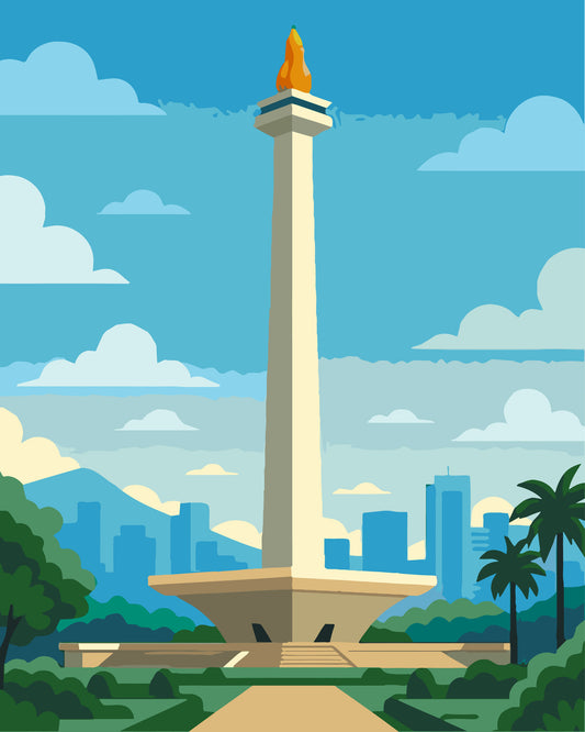 National Monument Jakarta Monas Set 3