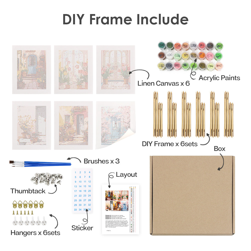 Splendid Views 6 Pack Mini Paint by Numbers Kit - product image 11
