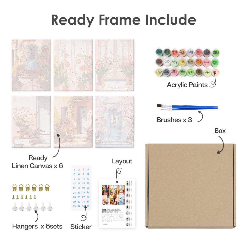 Splendid Views 6 Pack Mini Paint by Numbers Kit - product image 13