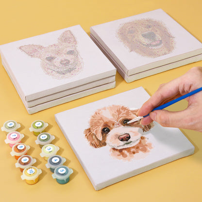 Puppy Faces 6 Pack Mini Paint by Numbers Kit