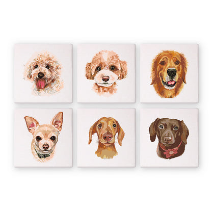 Puppy Faces 6 Pack Mini Paint by Numbers Kit