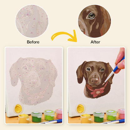 Puppy Faces 6 Pack Mini Paint by Numbers Kit