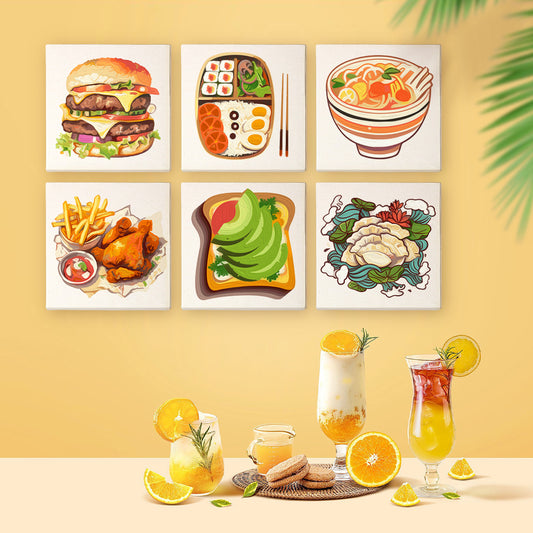 Tasty Bites 6 Pack Mini Paint by Numbers Kit