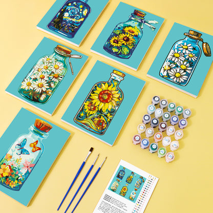 Blooming Bottles 6 Pack Mini Paint by Numbers Kit