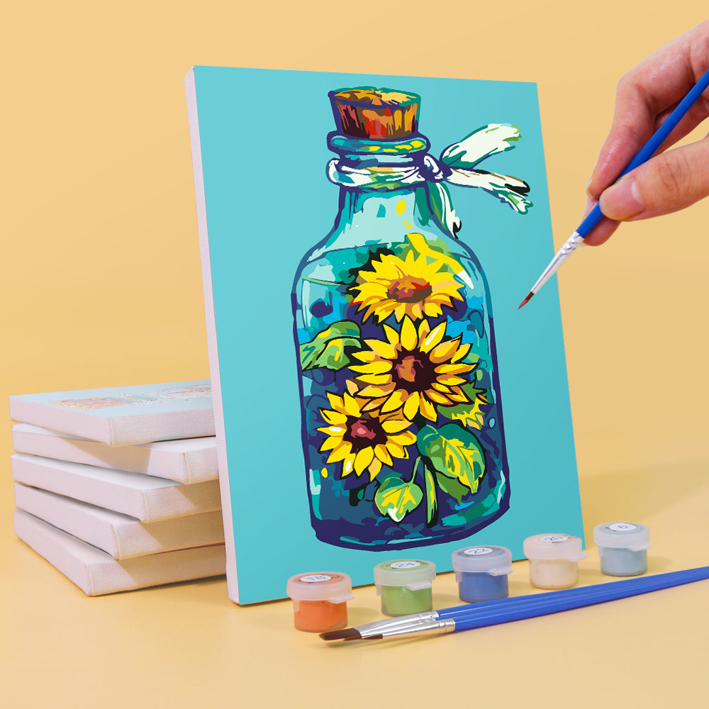 Blooming Bottles 6 Pack Mini Paint by Numbers Kit