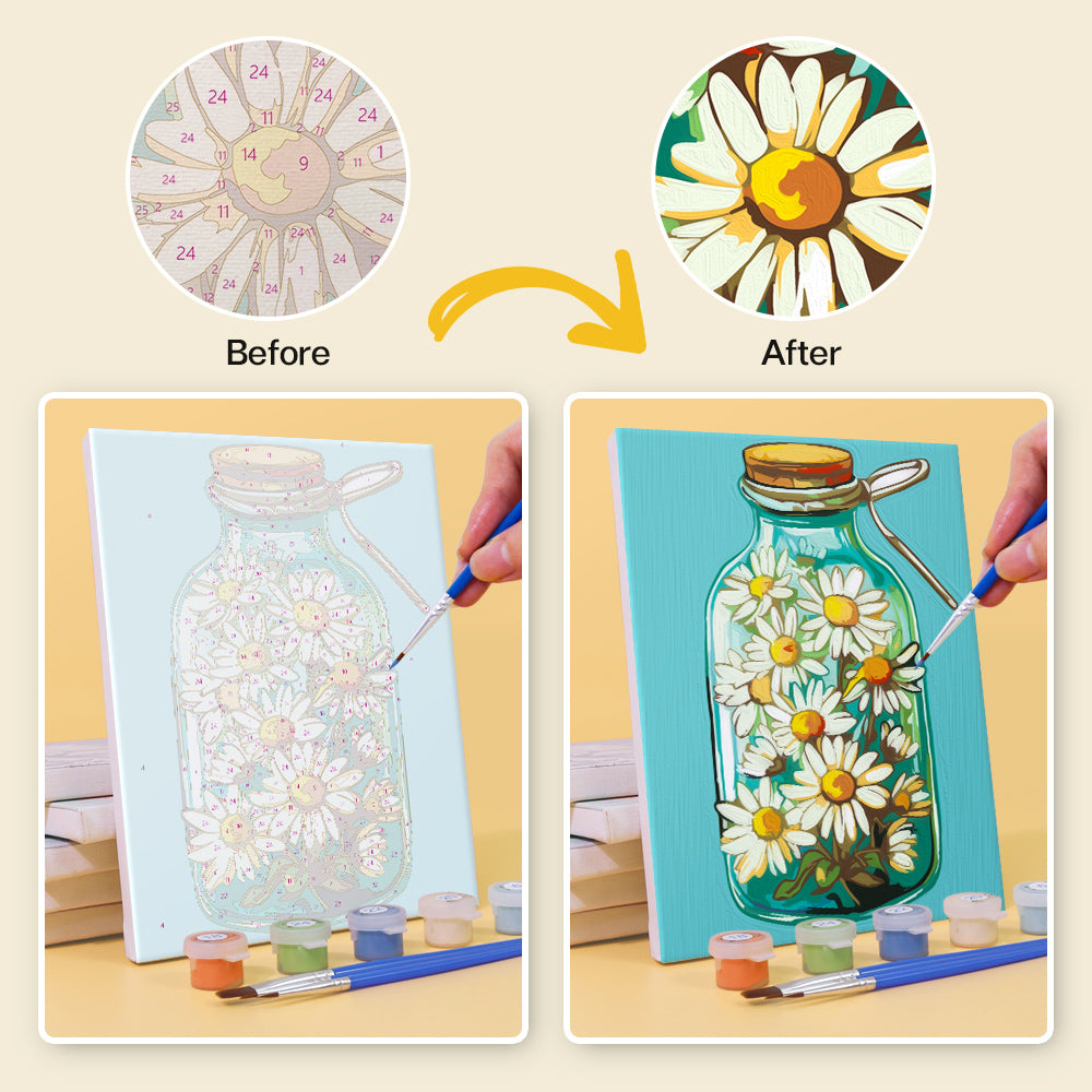 Blooming Bottles 6 Pack Mini Paint by Numbers Kit