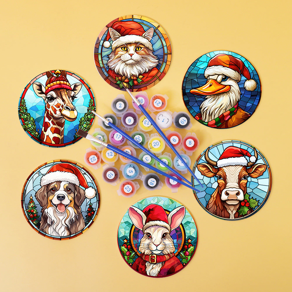 6 Piece Christmas Coaster Set V1