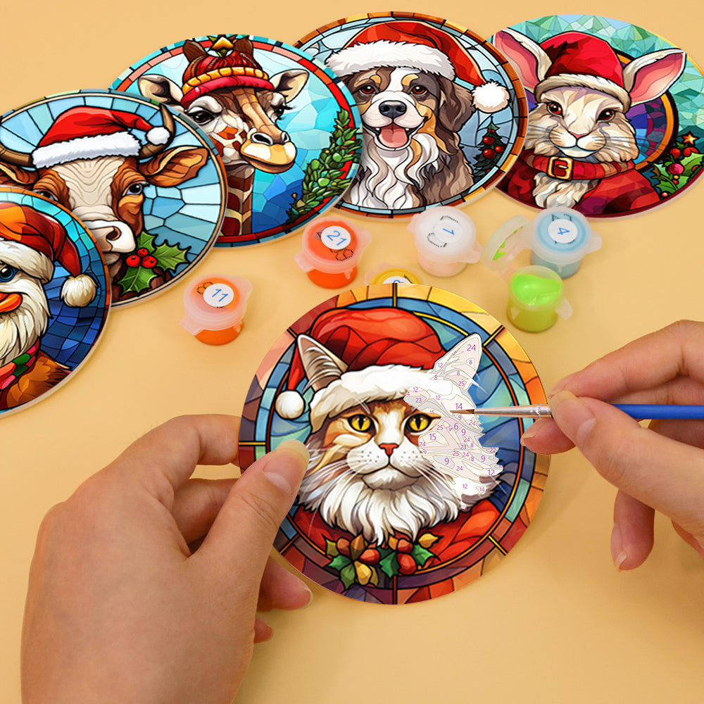 6 Piece Christmas Coaster Set V1