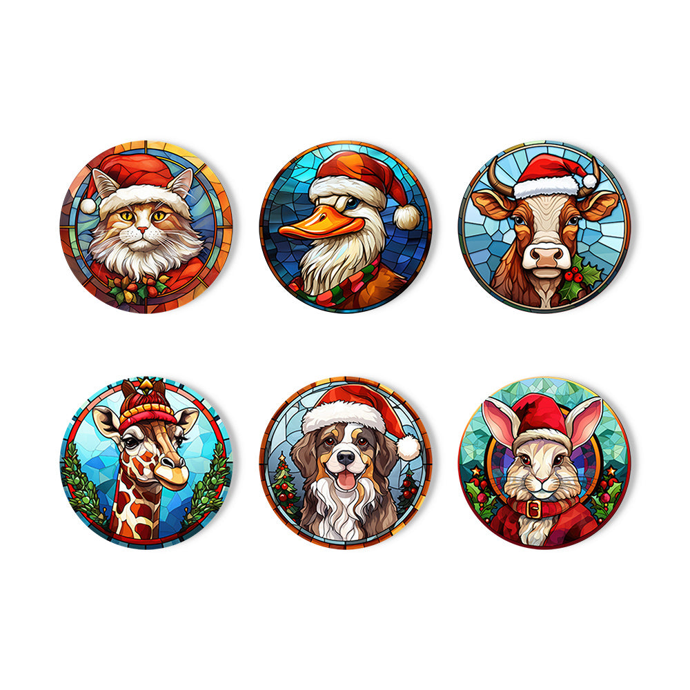 6 Piece Christmas Coaster Set V1