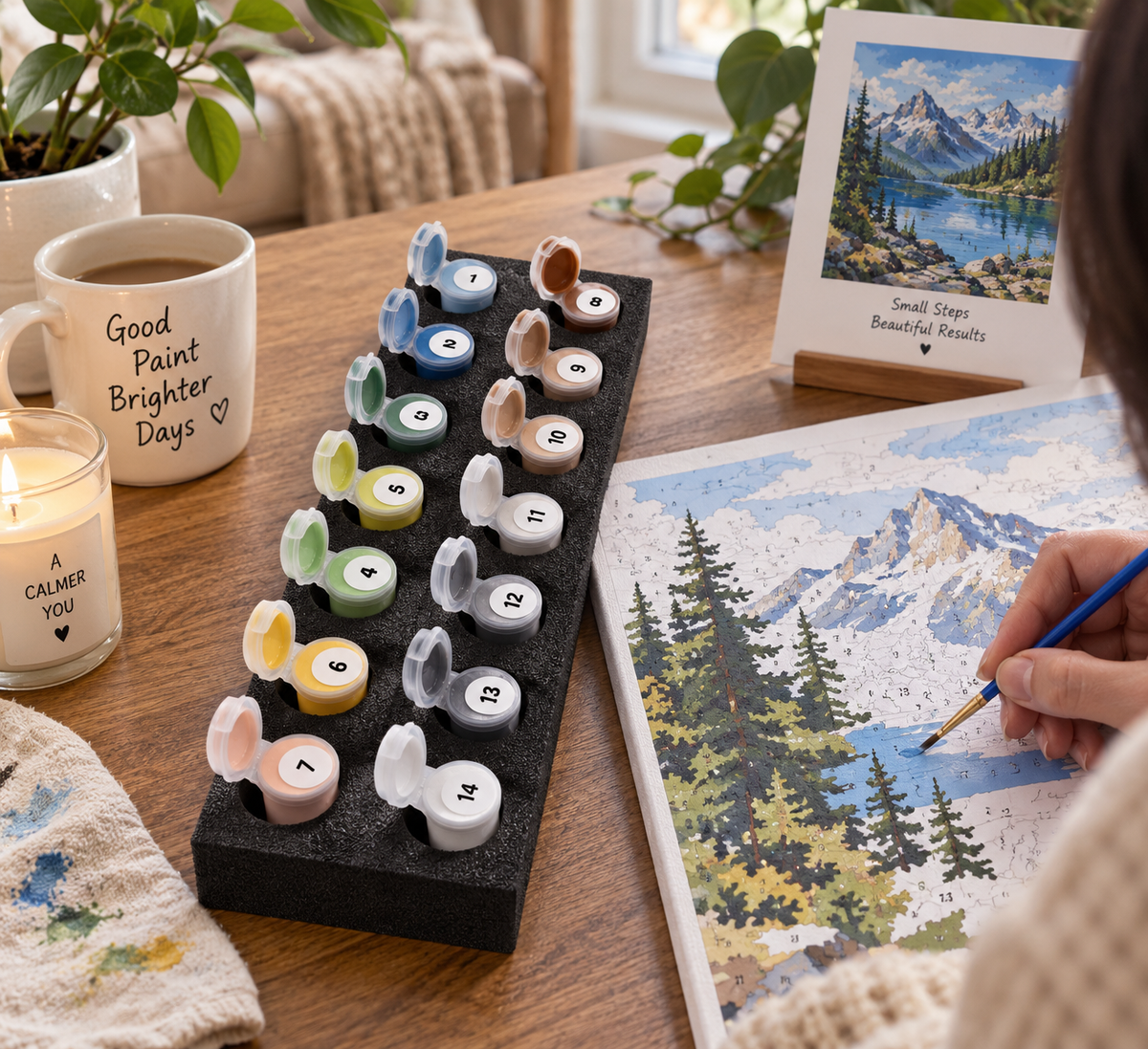 Pyn Foam Paint Pot Holder in Use