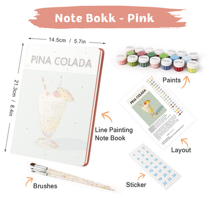 Paint & Sip Notebook – Piña Colada Edition