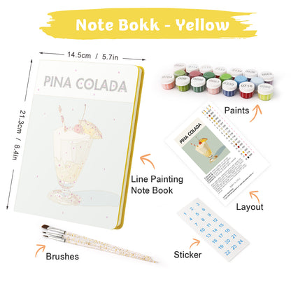 Paint & Sip Notebook – Piña Colada Edition