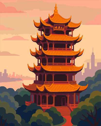 Yelow Crane Tower Set 4
