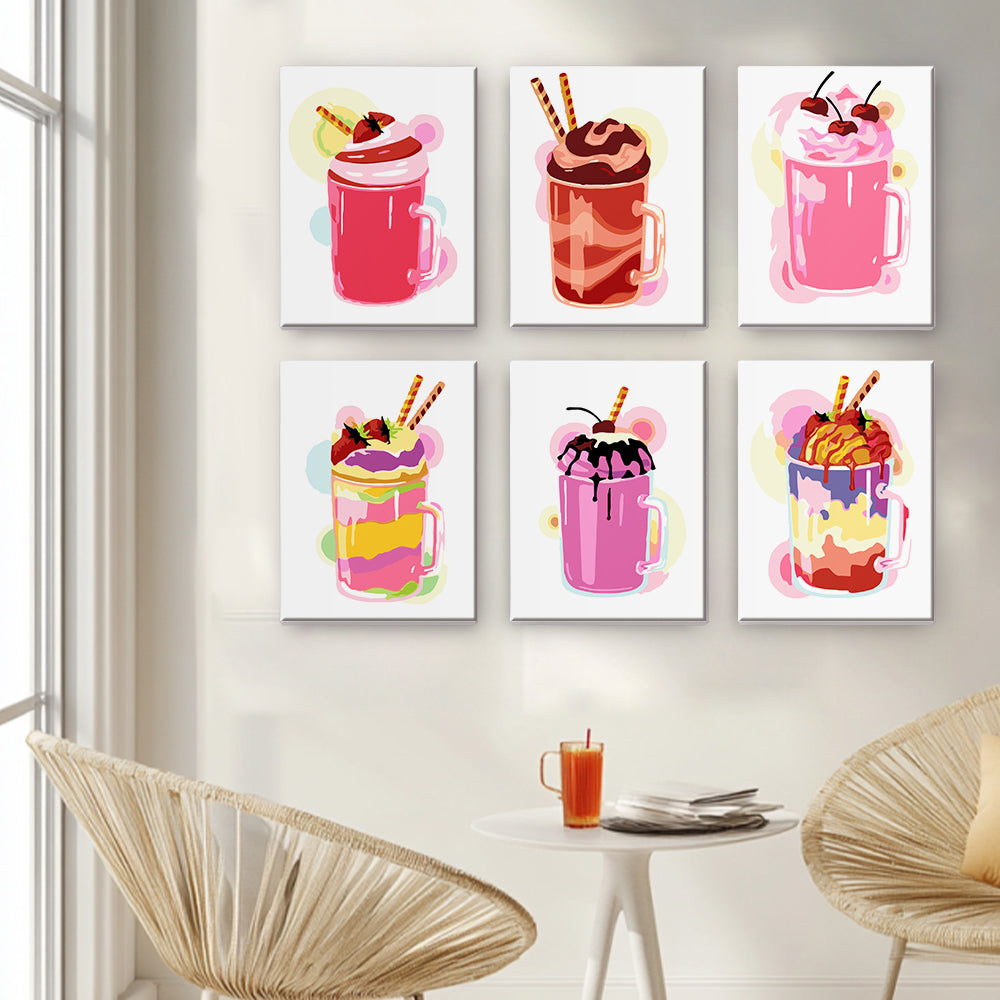 Golden Glow Refreshers 6 Pack Mini Paint by Numbers Kit