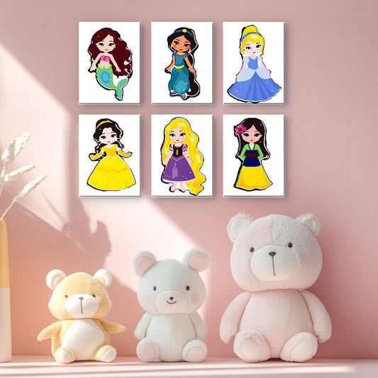 Fairy Tale Queens 6 Pack Mini Paint by Numbers Kit