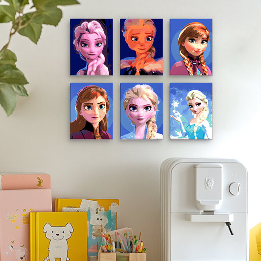 Frozen Majesty 6 Pack Mini Paint by Numbers Kit