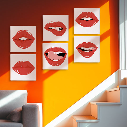 Lips of Fire 6 Pack Mini Paint by Numbers Kit